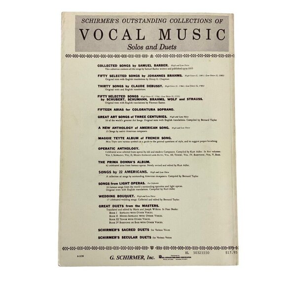 The Prima Donnas Album 42 Celebrated Arias From Famous Operas G Schirmer 1956 - Picture 3 of 10